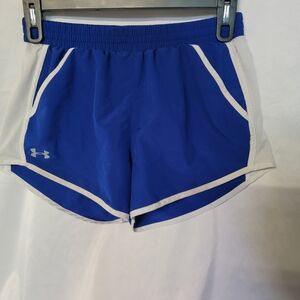 Under Armour Women's Athletic Shorts in Blue with White Accents